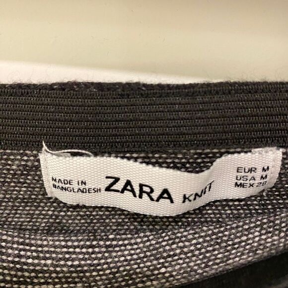 Zara Women's Knit Elastic Mini Skirt. Black/White. Medium. Dark Academia. Cute. - Picture 5 of 9